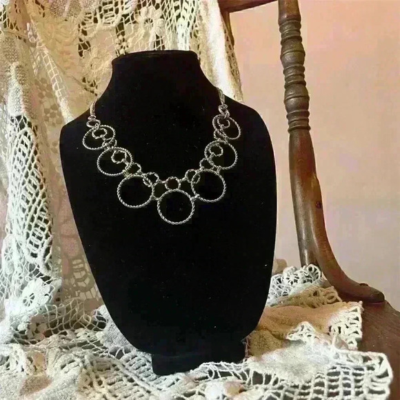 Vintage Mixed Metal Chain Necklace Multicolor Adjustable 22" Lobster Clasp - Picture 2 of 7